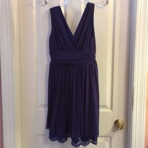 Purple V-neck dress